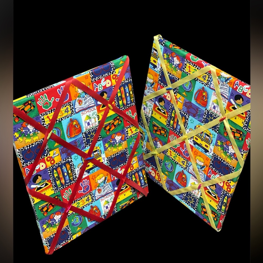 Handcrafted Children’s Quilted Fabric Memo/Photo Boards (2 available)
